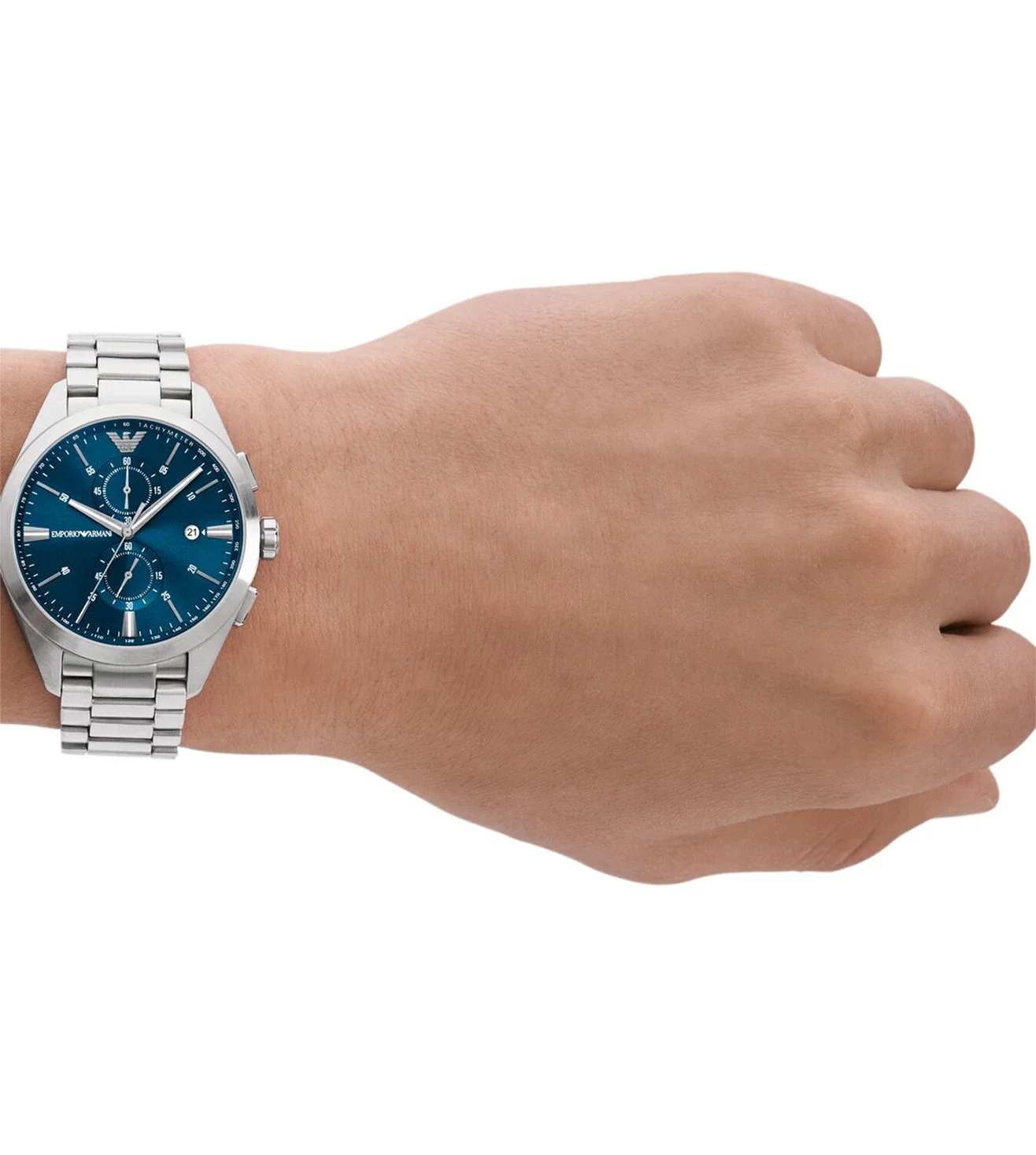 AR11541 Emporio Armani | Renato Blue Round Dial Chronograph Watch (Men) - Image 5