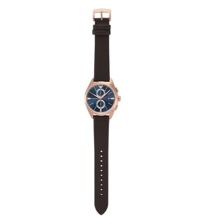 AR11554 Emporio Armani | Chronograph with Leather Strap Watch (Men) - Image 4