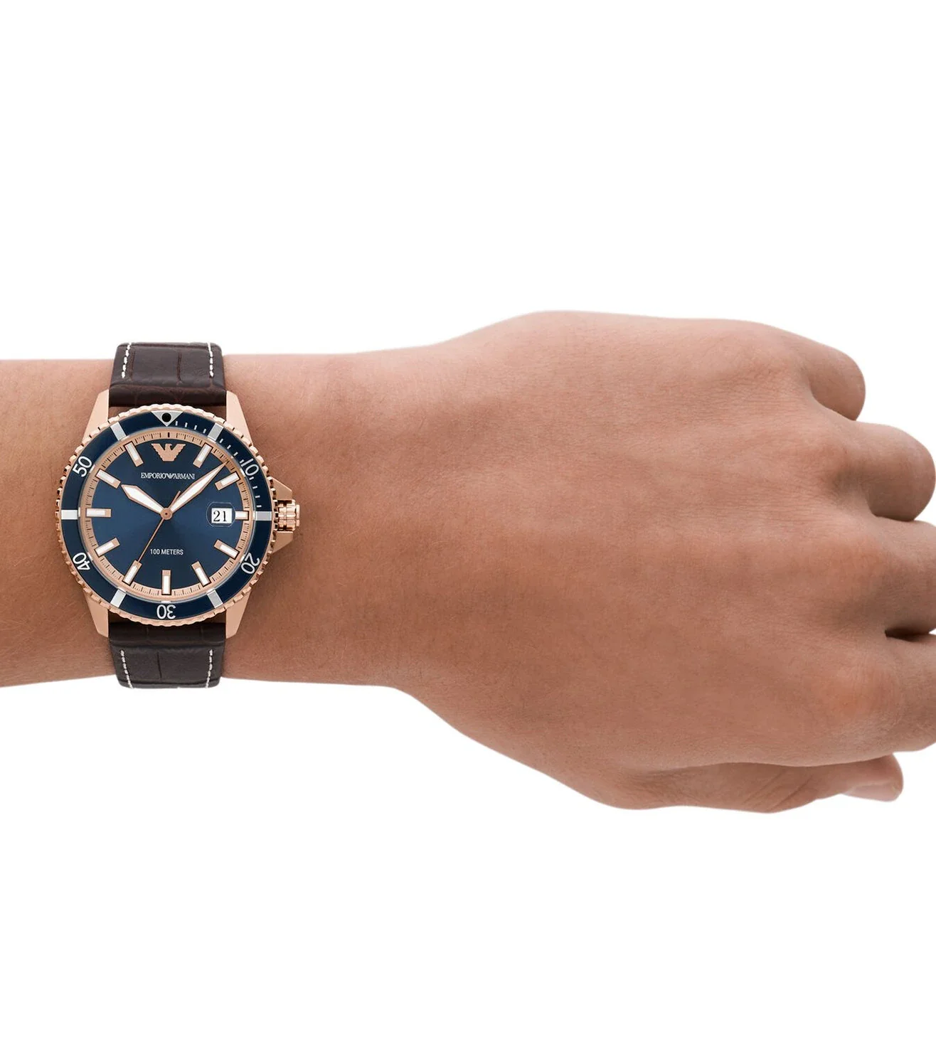 AR11556 Emporio Armani | Round Blue Dial 42mm Watch (Men) - Image 6