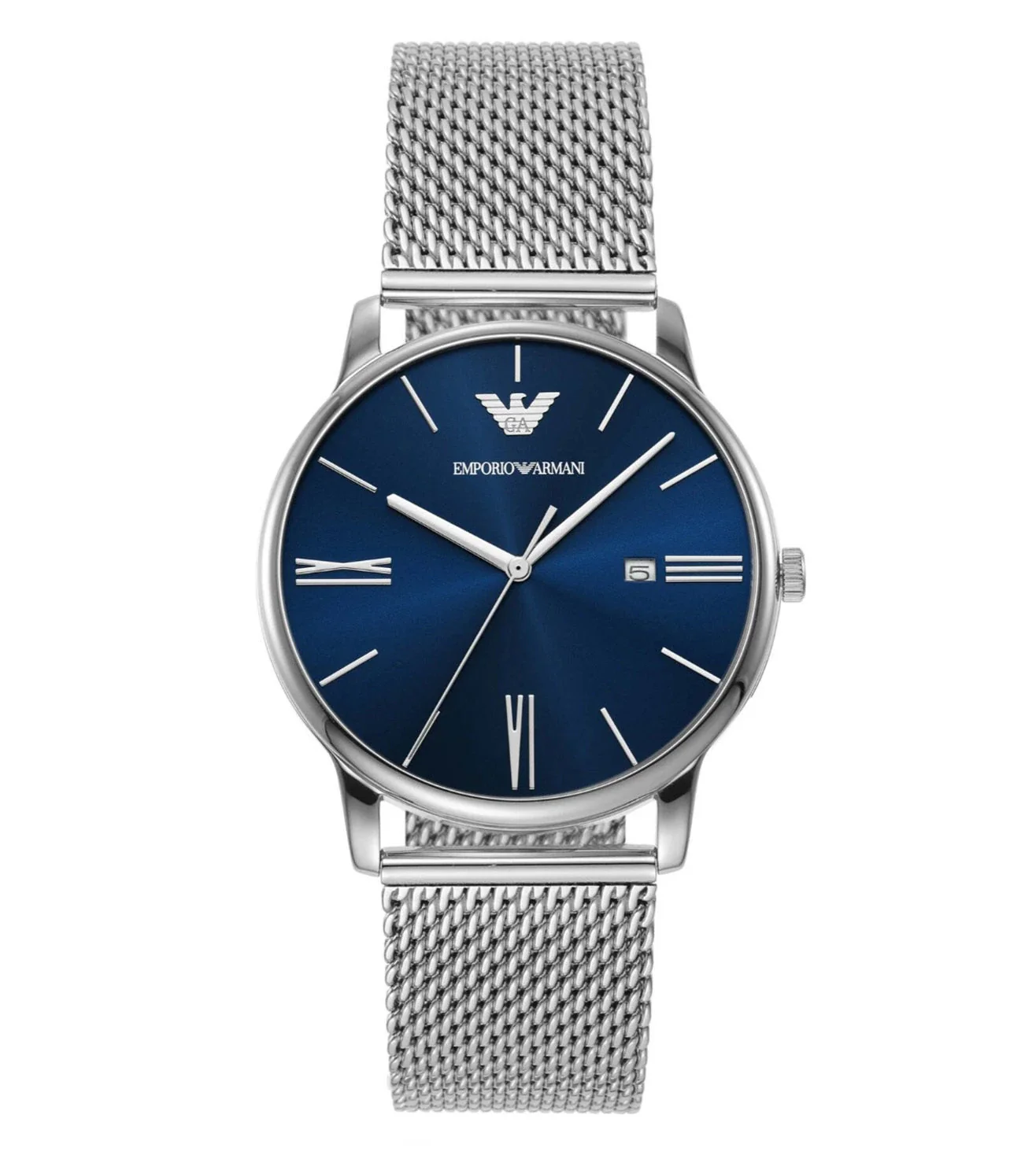 AR11571 Emporio Armani | Round Blue 42mm Analog Watch (Men)