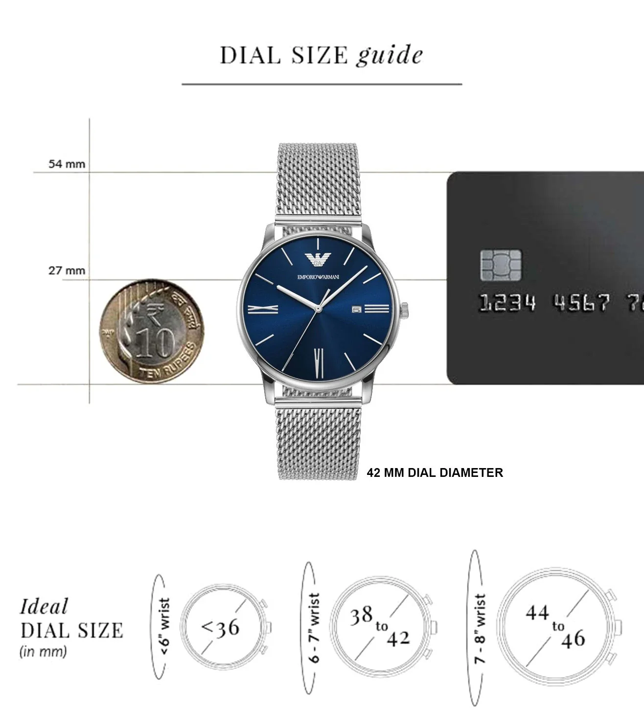 AR11571 Emporio Armani | Round Blue 42mm Analog Watch (Men) - Image 9