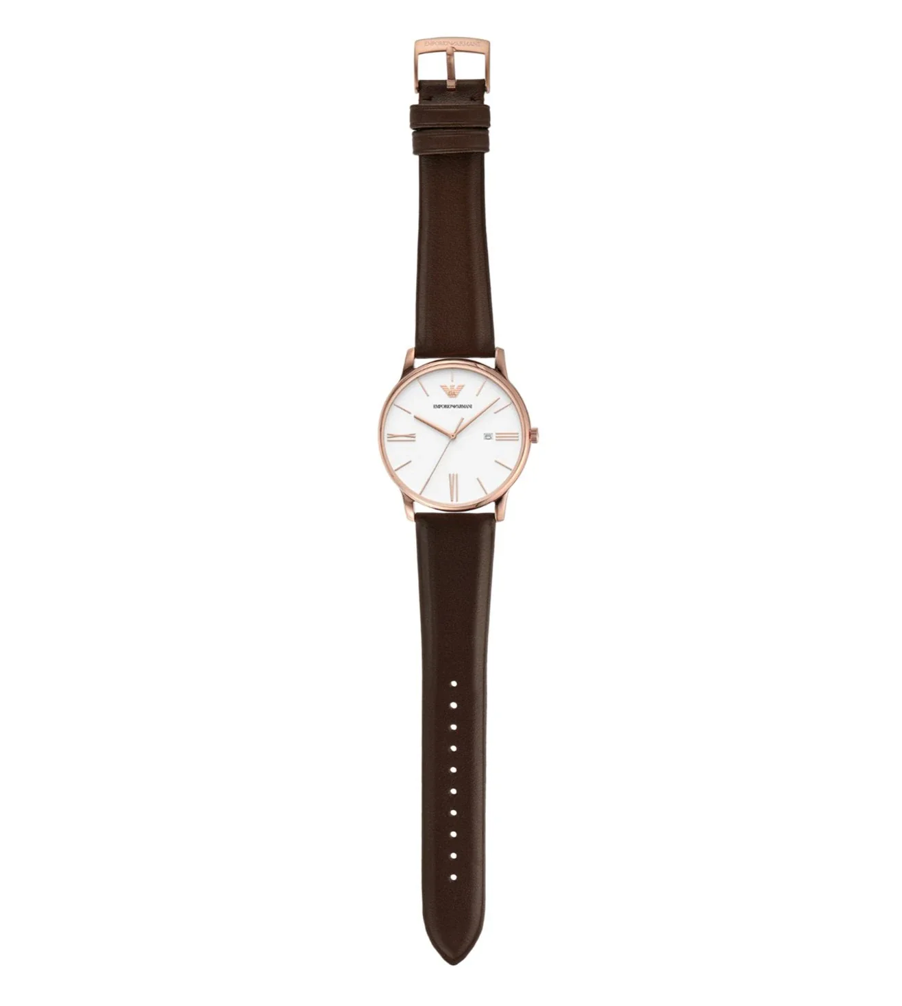 AR11572 Emporio Armani | White Dial Leather Strap Analog Watch (Men) - Image 5
