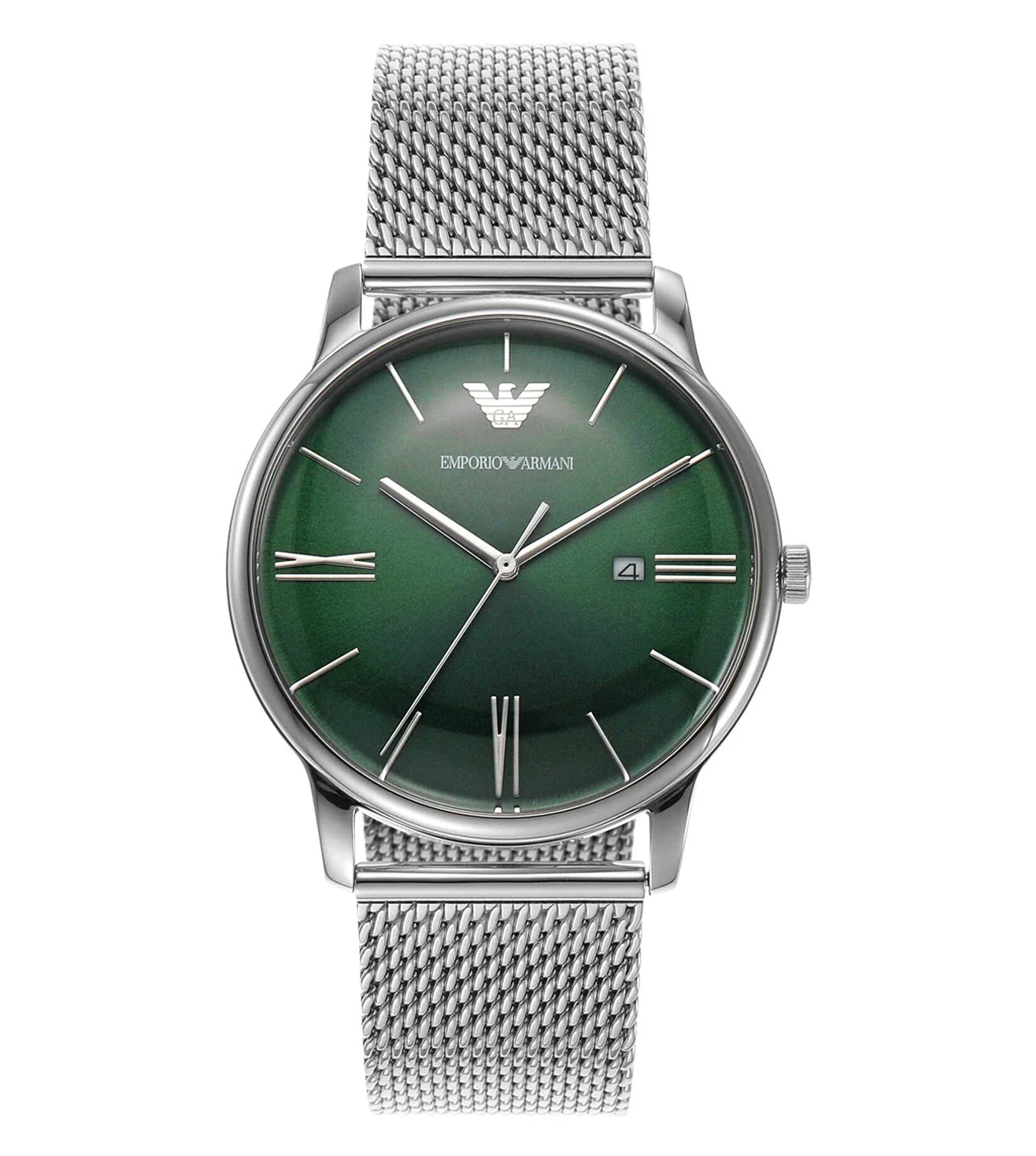 AR11578 Emporio Armani | Green Dial 42mm Minimalist Analog Watch (Men)