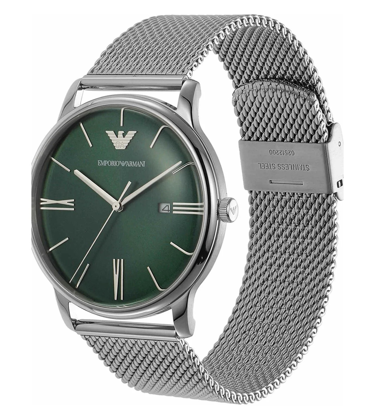 AR11578 Emporio Armani | Green Dial 42mm Minimalist Analog Watch (Men) - Image 2