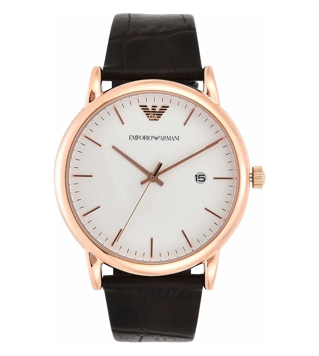 AR2502 EMPORIO ARMANI | Luigi White Dial 43mm Analog Watch (Men)