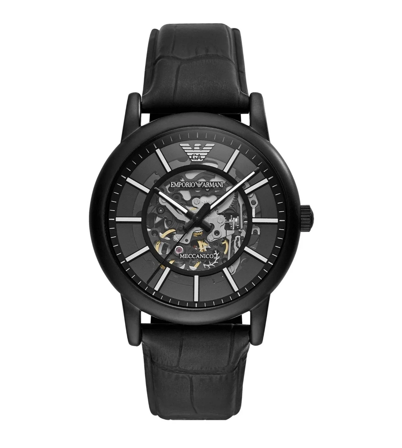 AR60008 Emporio Armani | Luigi Black Dial Analog Watch (Men)