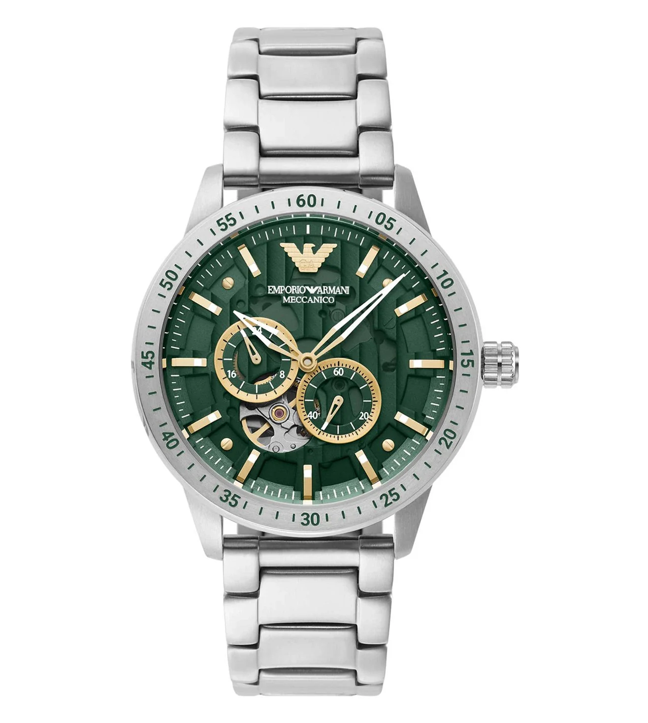 AR60053 Emporio Armani | Mario Green Dial Analog Watch (Men)
