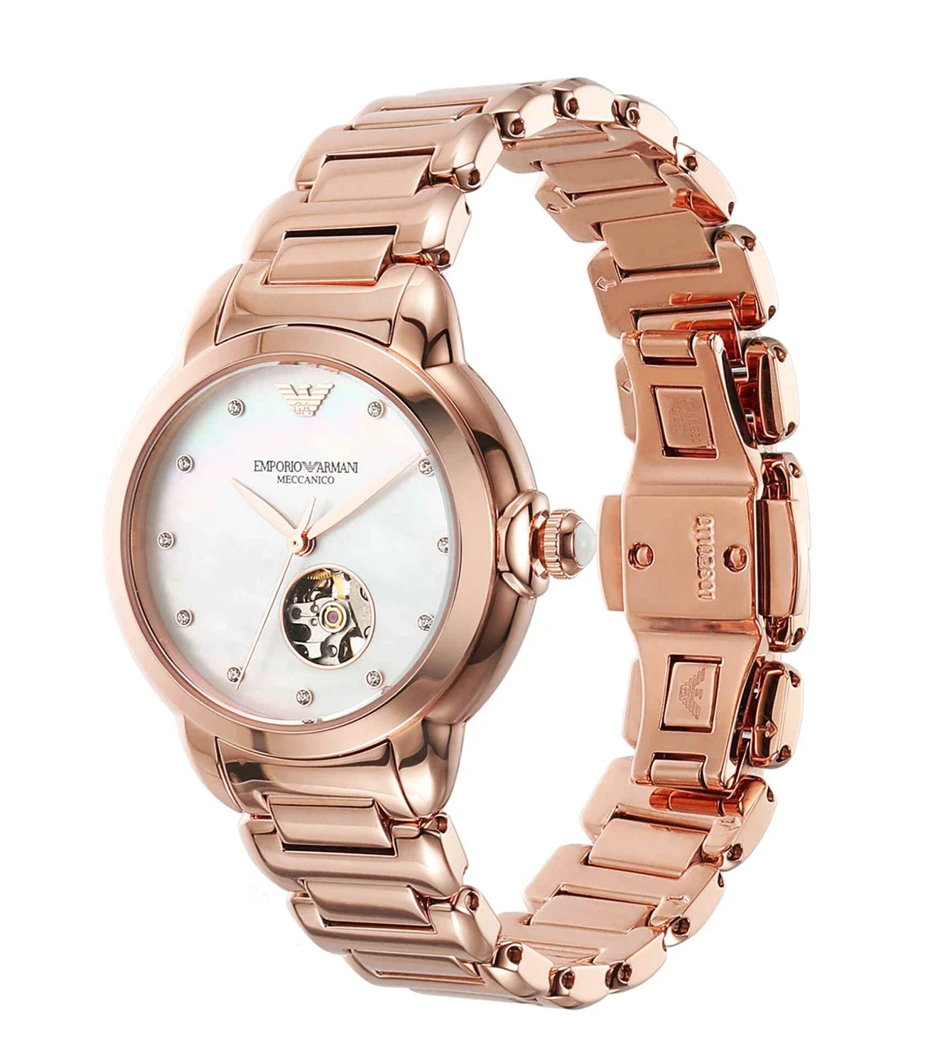 AR60072 Emporio Armani | Mother of Pearl Dial Automatic Watch (Women) - Image 4