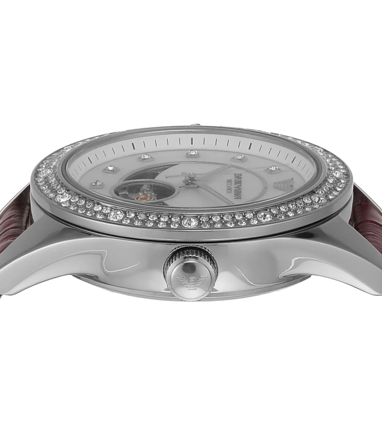 AR60075 EMPORIO ARMANI | Leo Automatic White Dial Watch (Women) - Image 4