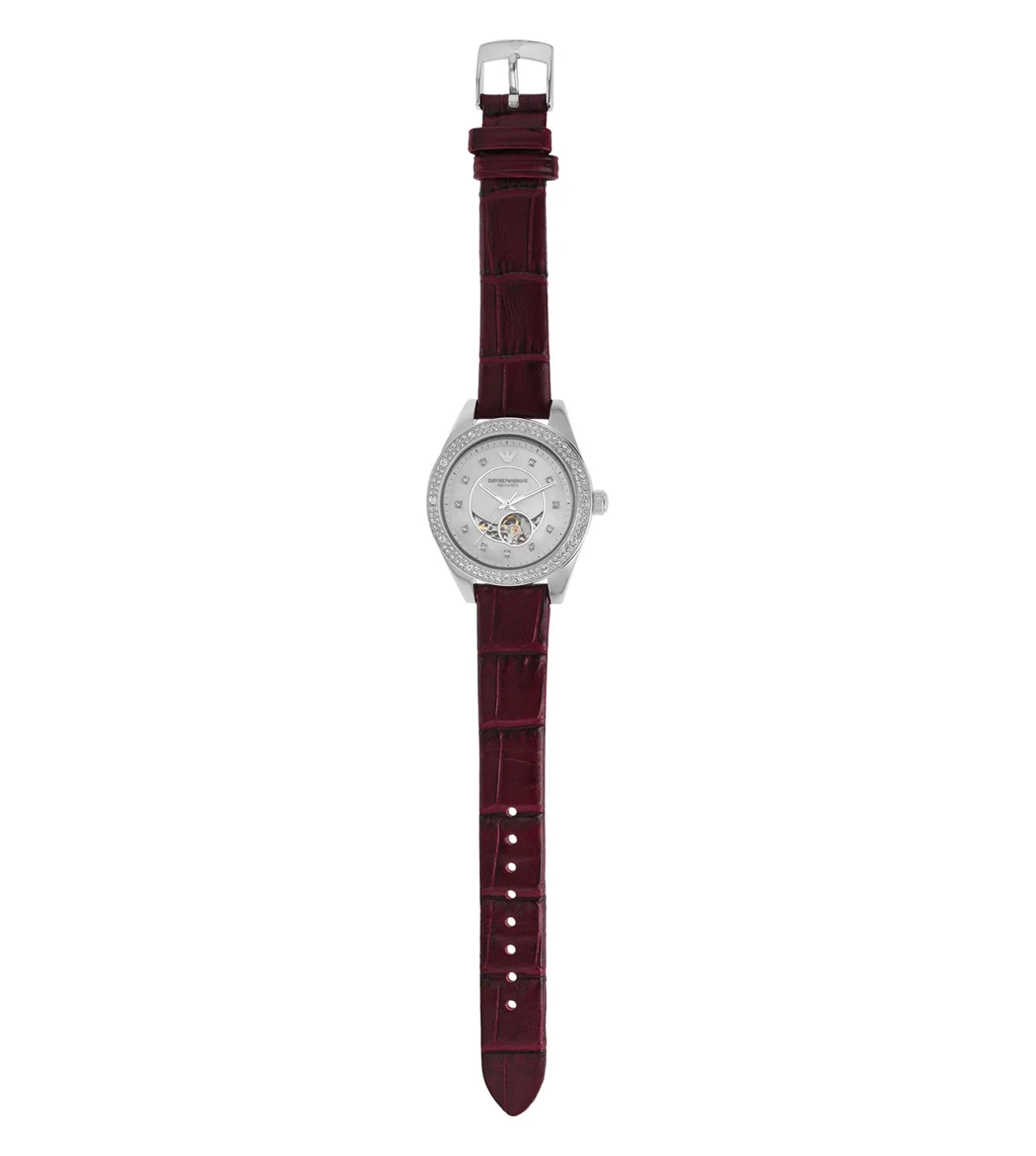 AR60075 EMPORIO ARMANI | Leo Automatic White Dial Watch (Women) - Image 5