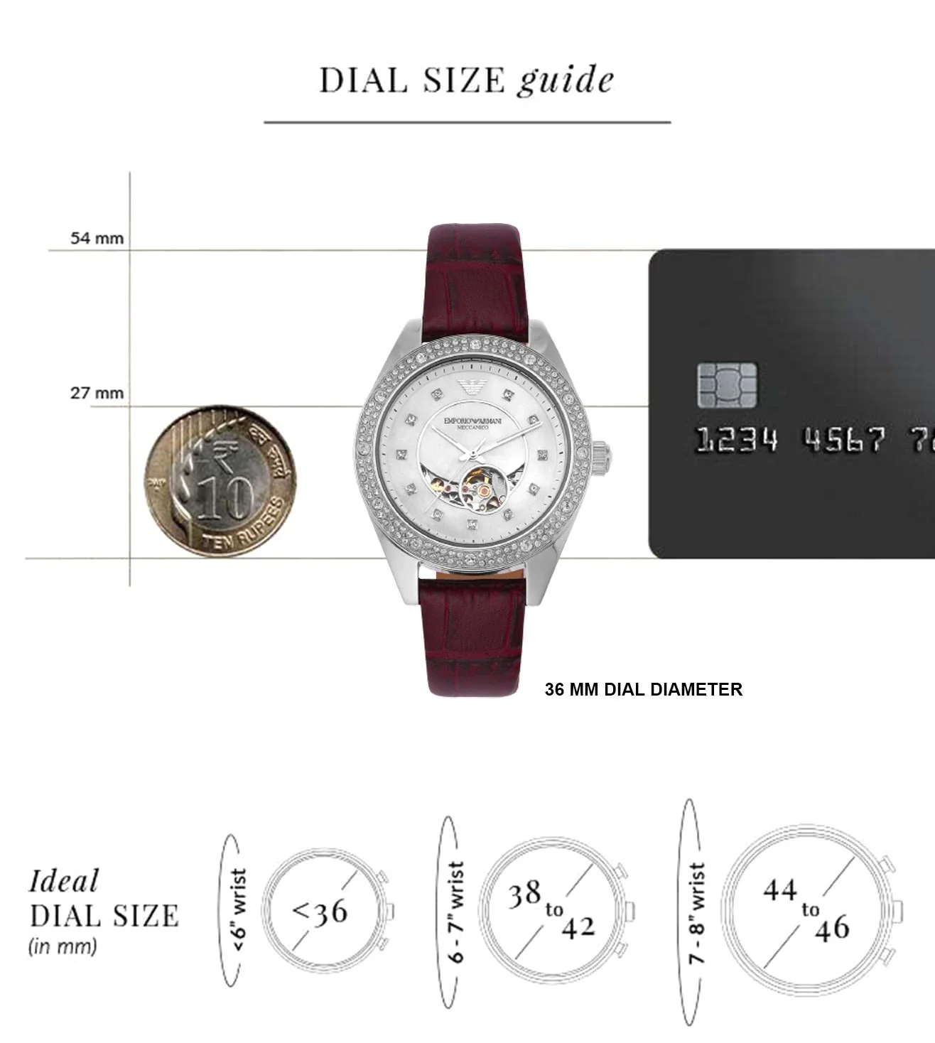 AR60075 EMPORIO ARMANI | Leo Automatic White Dial Watch (Women) - Image 7
