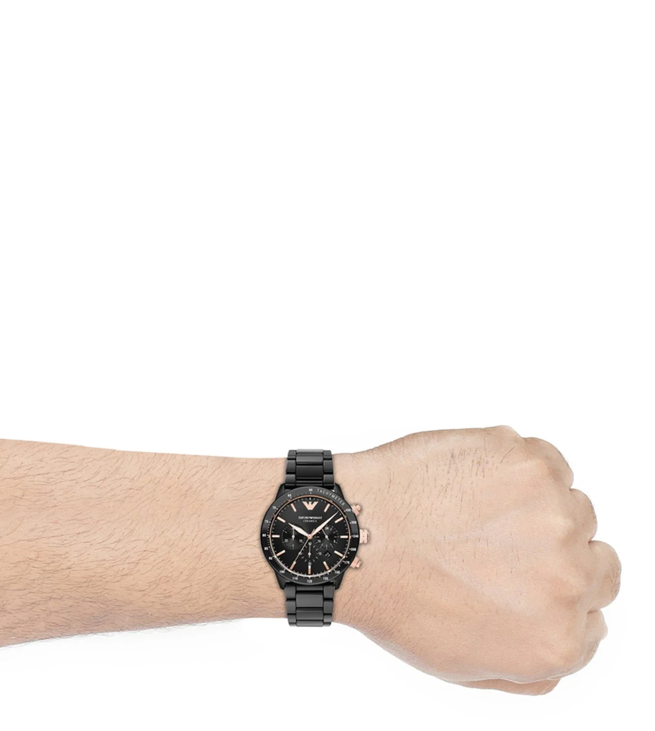 AR70002 EMPORIO ARMANI | Mario Black Dial 43mm Watch (Men) - Image 5