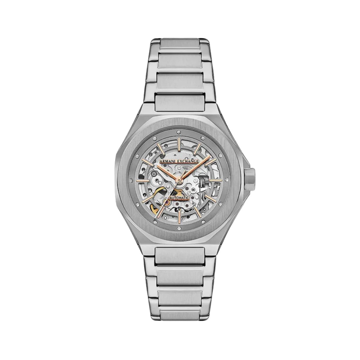 Armani Exchange Automatic Silver Dial Analog Women Watch AX4618