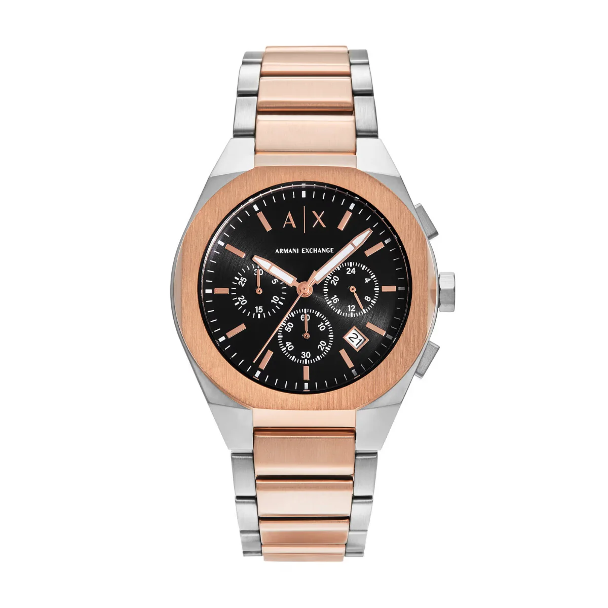 Armani Exchange Quartz Black Dial Chronograph Stainless Steel Men Watch AX4181