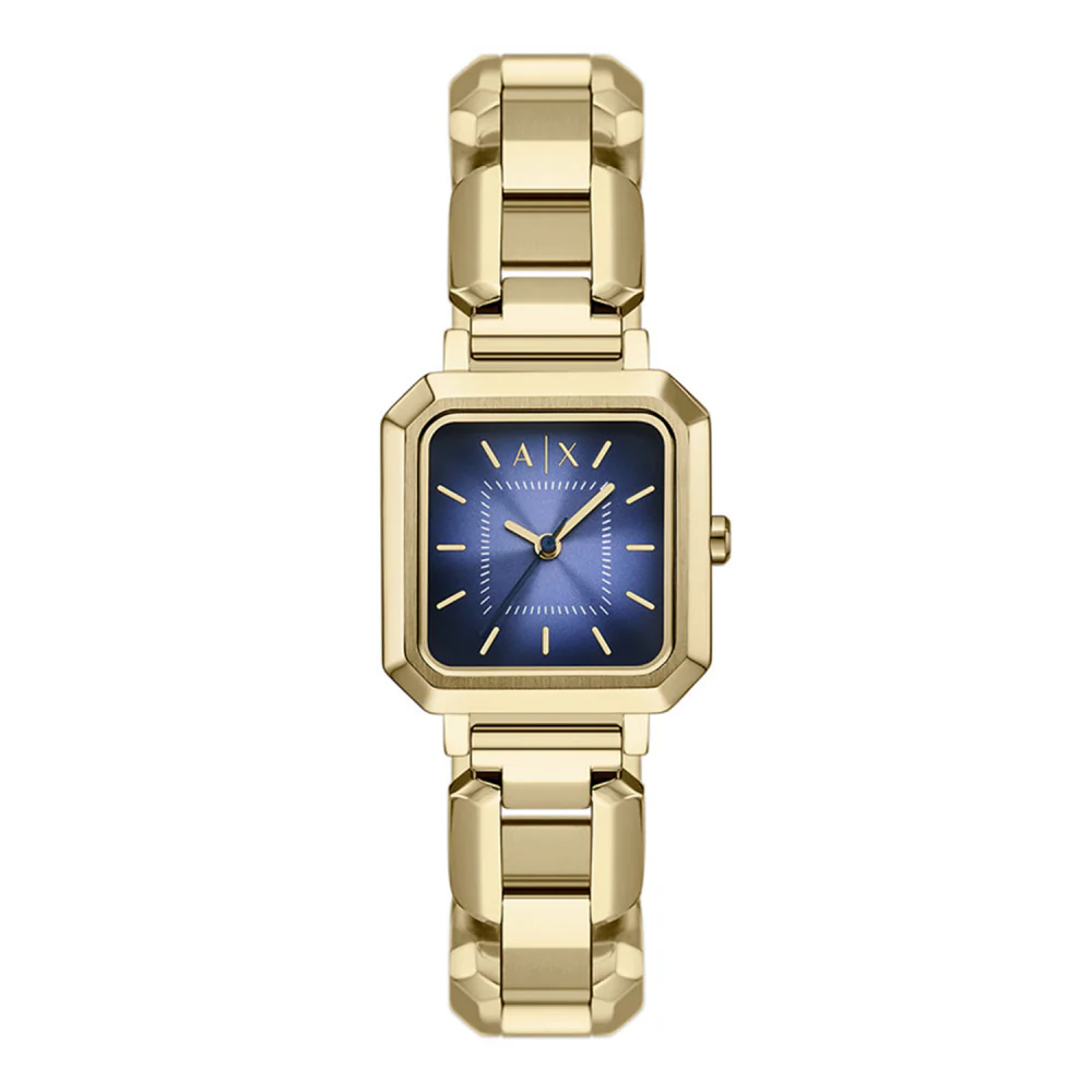 Armani Exchange Quartz Blue Dial Rectangular Analog Women Watch AX5735