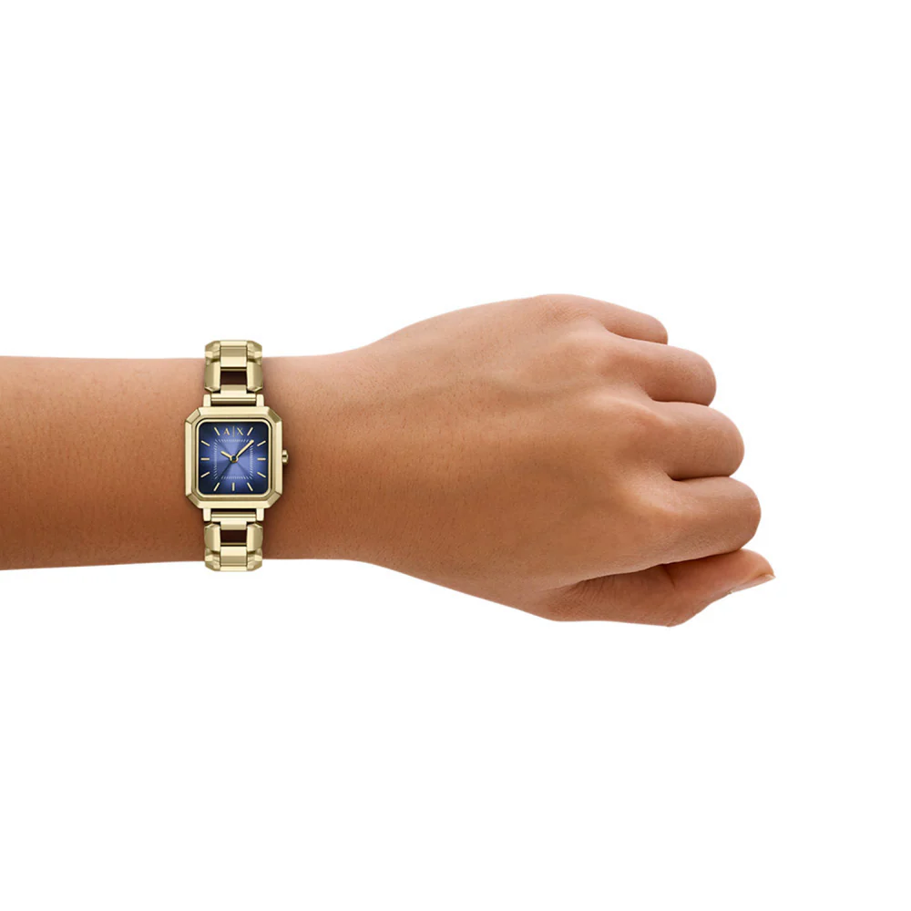 Armani Exchange Quartz Blue Dial Rectangular Analog Women Watch AX5735 - Image 2