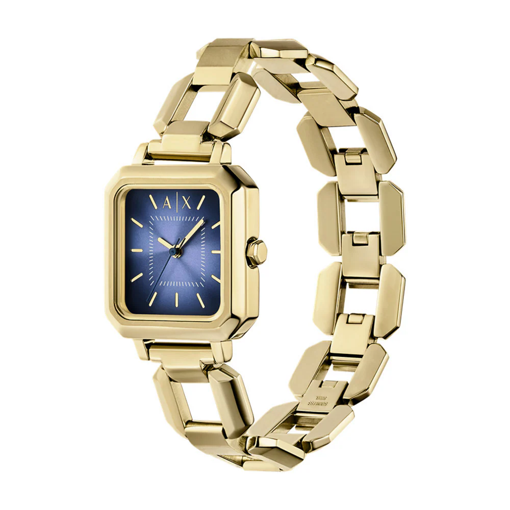 Armani Exchange Quartz Blue Dial Rectangular Analog Women Watch AX5735 - Image 4