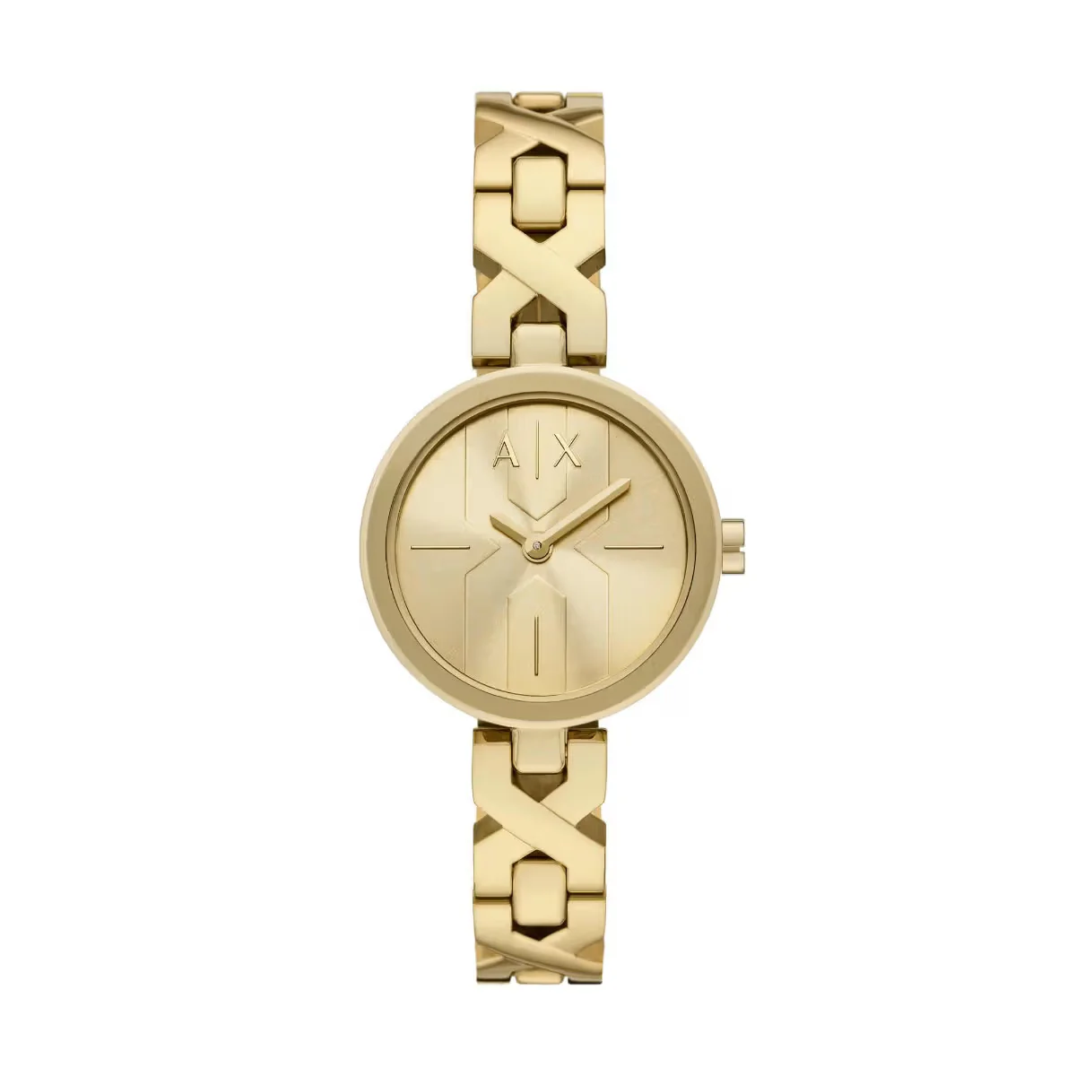 Armani Exchange Quartz Gold Round Dial Analog Watch For Women AX5831