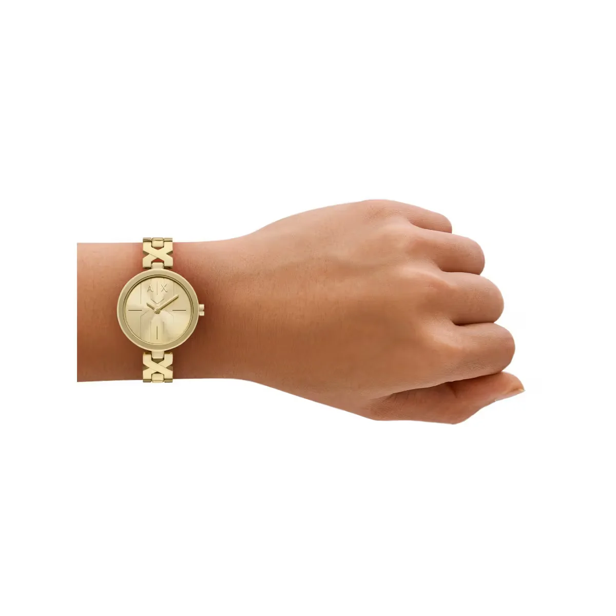Armani Exchange Quartz Gold Round Dial Analog Watch For Women AX5831 - Image 2
