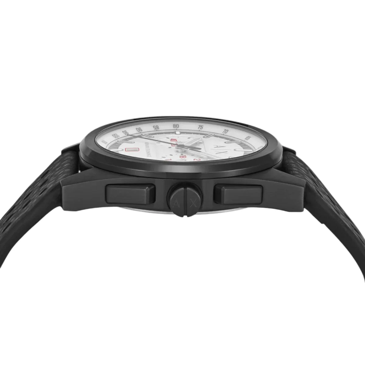 Armani Exchange Quartz Grey Dial Chronograph Rubber Strap Men Watch AX2865 - Image 4