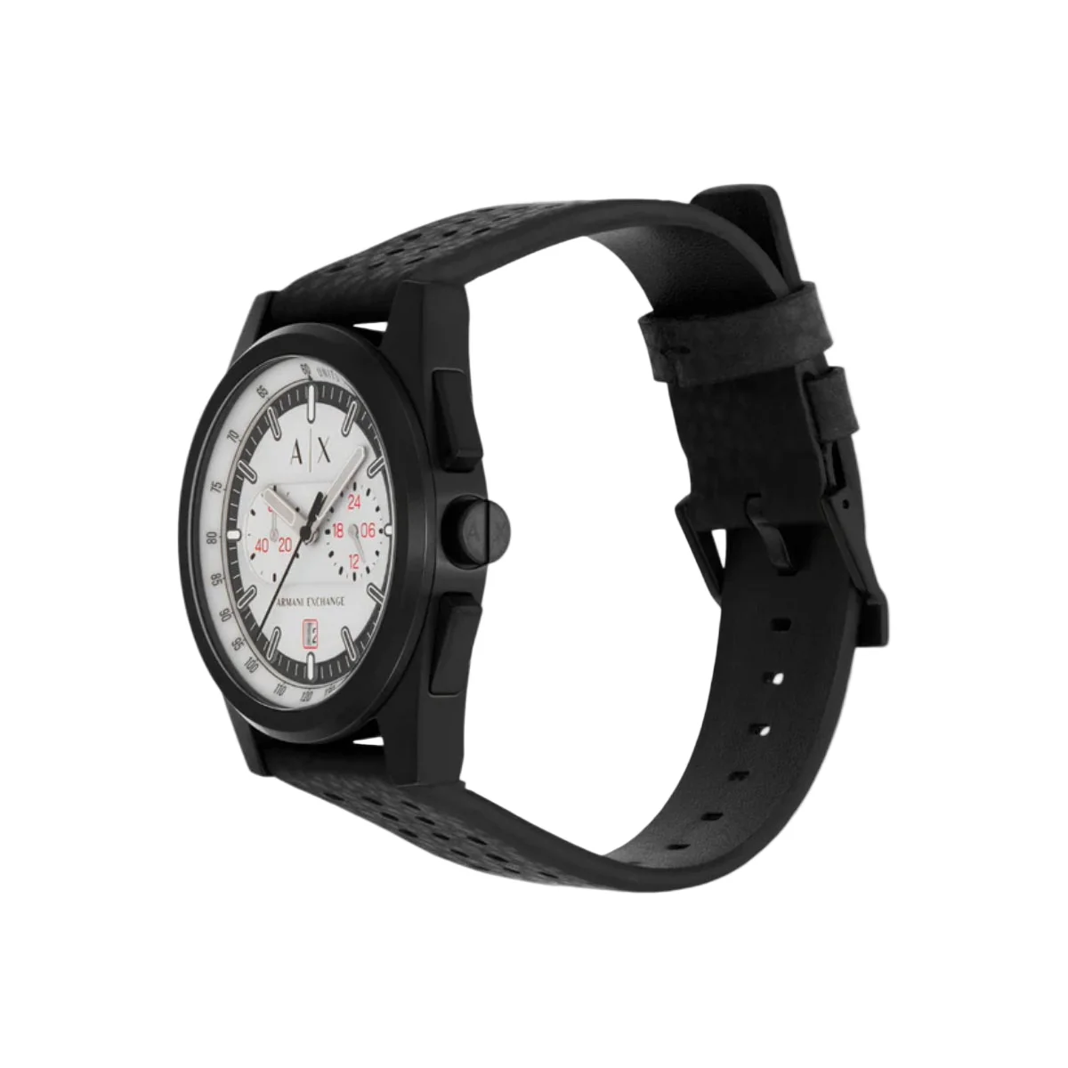 Armani Exchange Quartz Grey Dial Chronograph Rubber Strap Men Watch AX2865 - Image 5