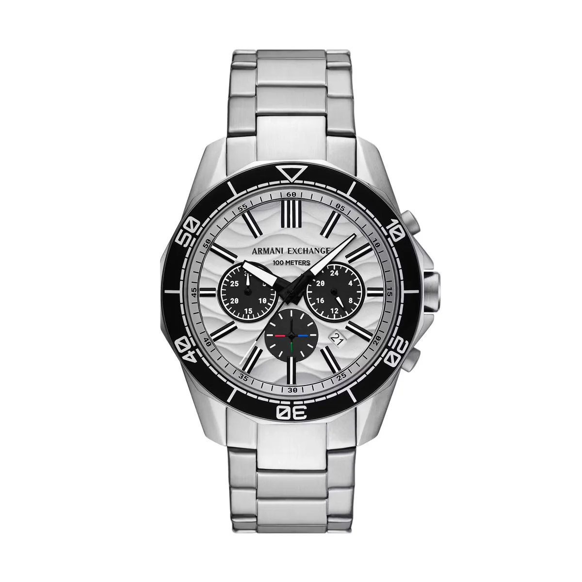 Armani Exchange Quartz Silver Dial Analog Chronograph Men's Watch AX1969