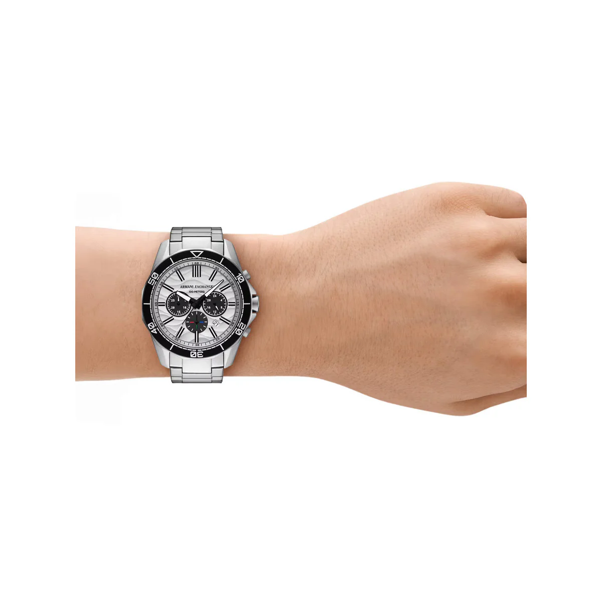 Armani Exchange Quartz Silver Dial Analog Chronograph Men's Watch AX1969 - Image 3
