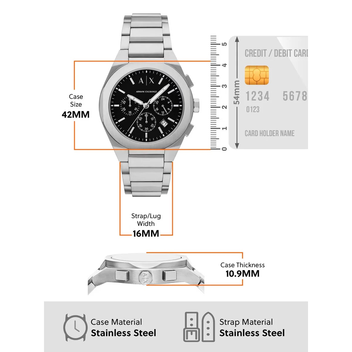 Armani Exchange Sync Black Dial Chronograph Analog Men Watch AX4186 - Image 5