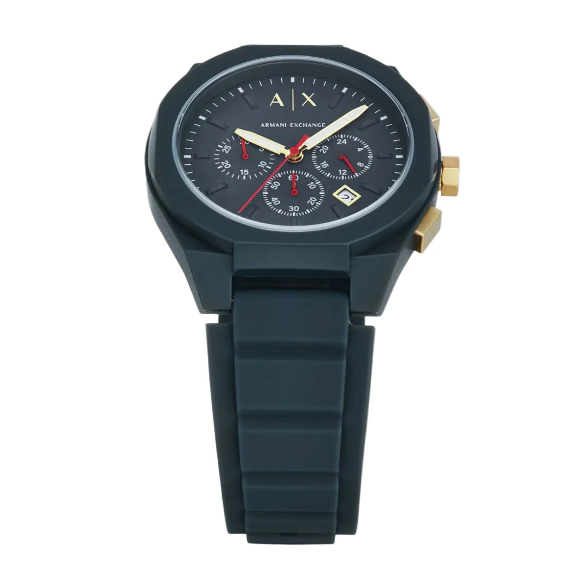 Armani Exchange Sync Blue Dial Chronograph Silicone Strap Men Watch AX4168 - Image 2