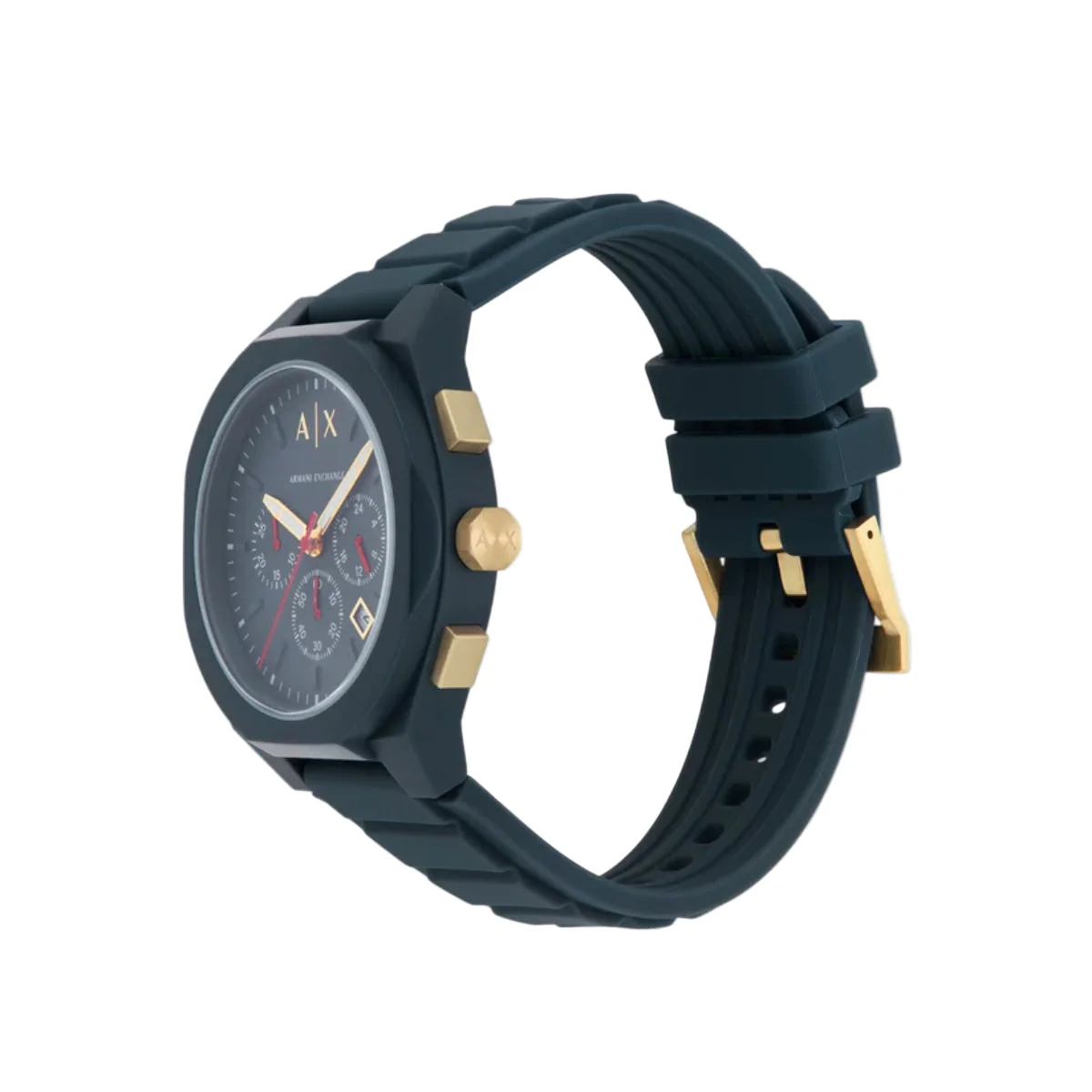 Armani Exchange Sync Blue Dial Chronograph Silicone Strap Men Watch AX4168 - Image 3