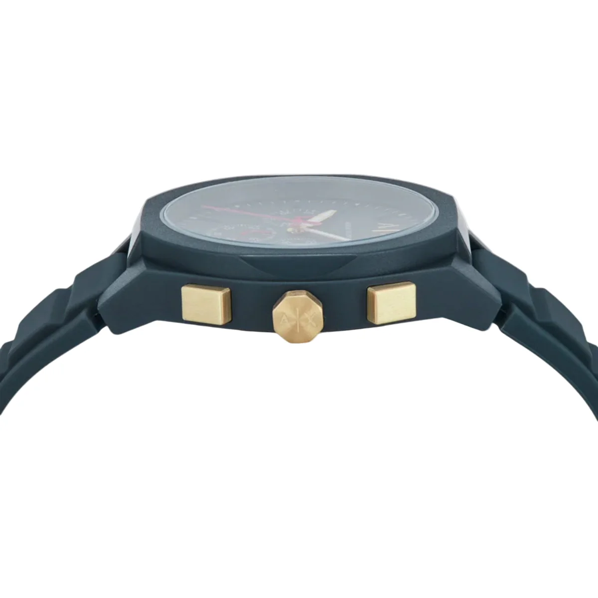 Armani Exchange Sync Blue Dial Chronograph Silicone Strap Men Watch AX4168 - Image 4