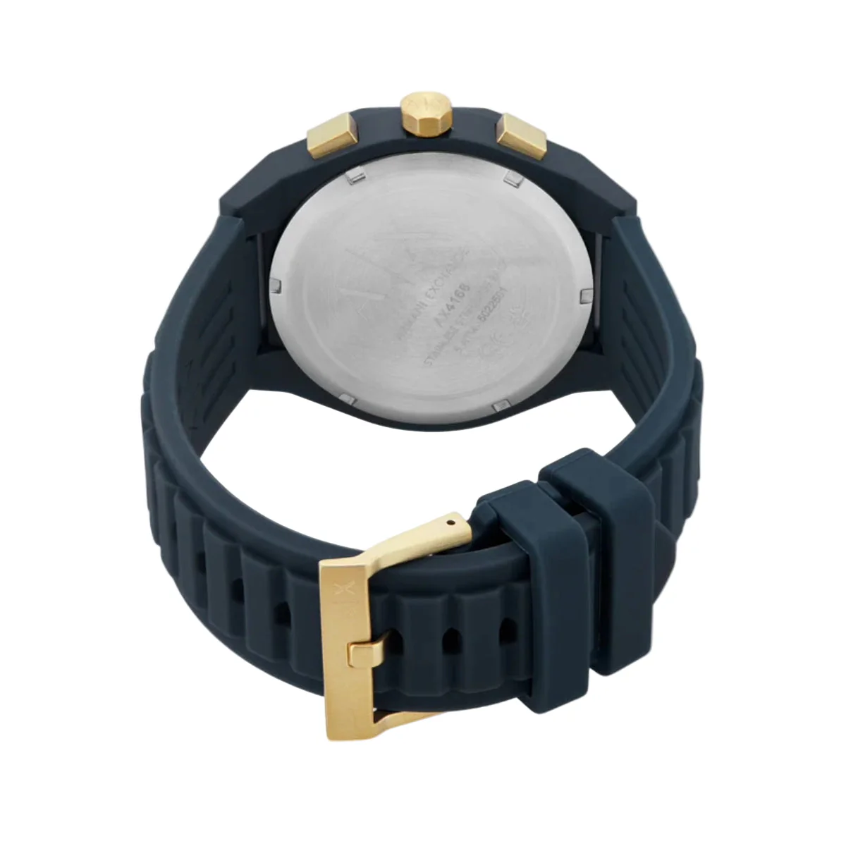 Armani Exchange Sync Blue Dial Chronograph Silicone Strap Men Watch AX4168 - Image 5