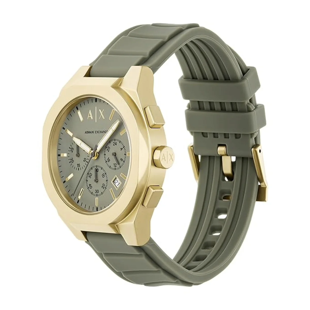 Armani Exchange Sync Quartz Olive Dial Chronograph Men's Watch AX4197 - Image 4