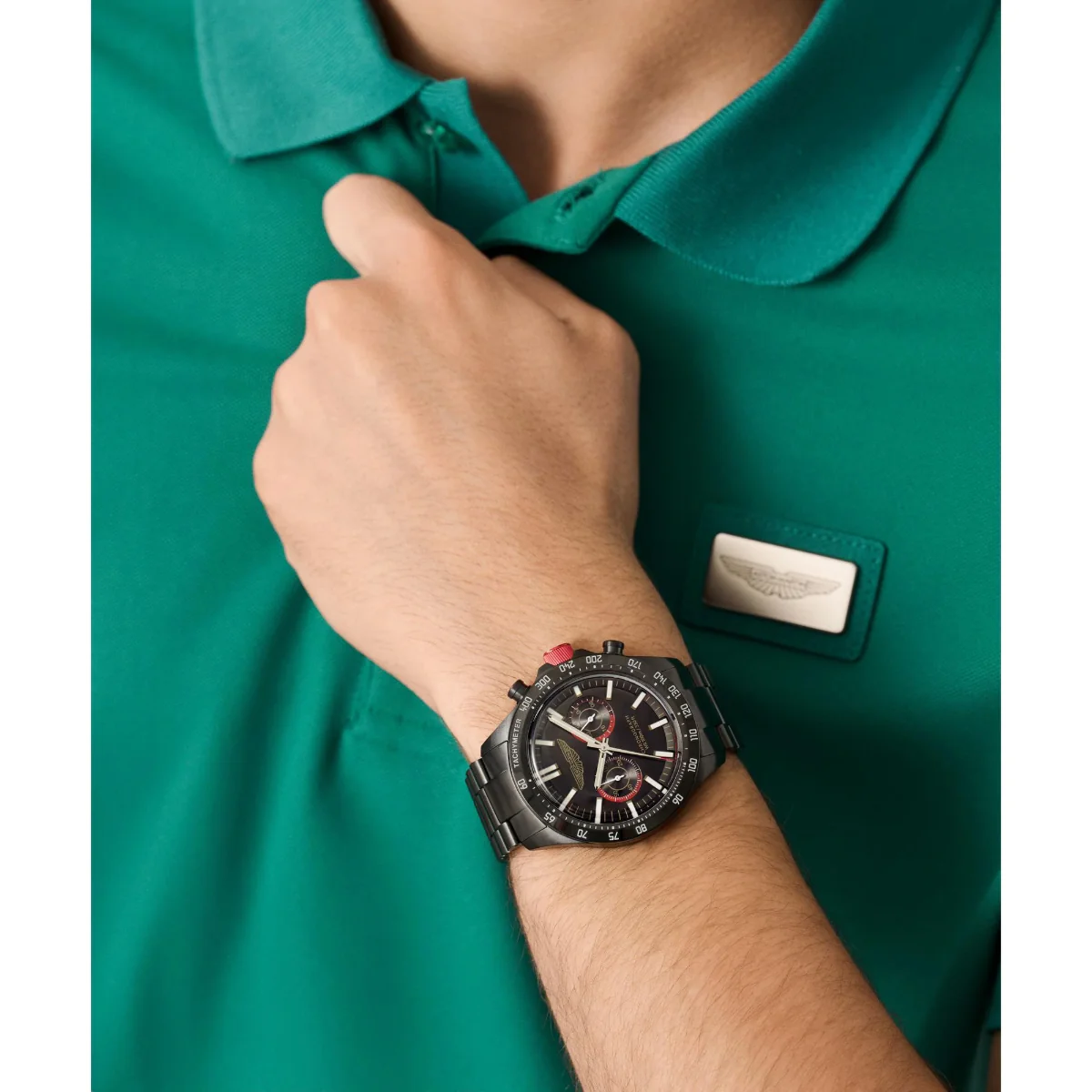 Aston Martin Black Dial Analog Chronograph Men's Watch MTIS1F5043E - Image 2