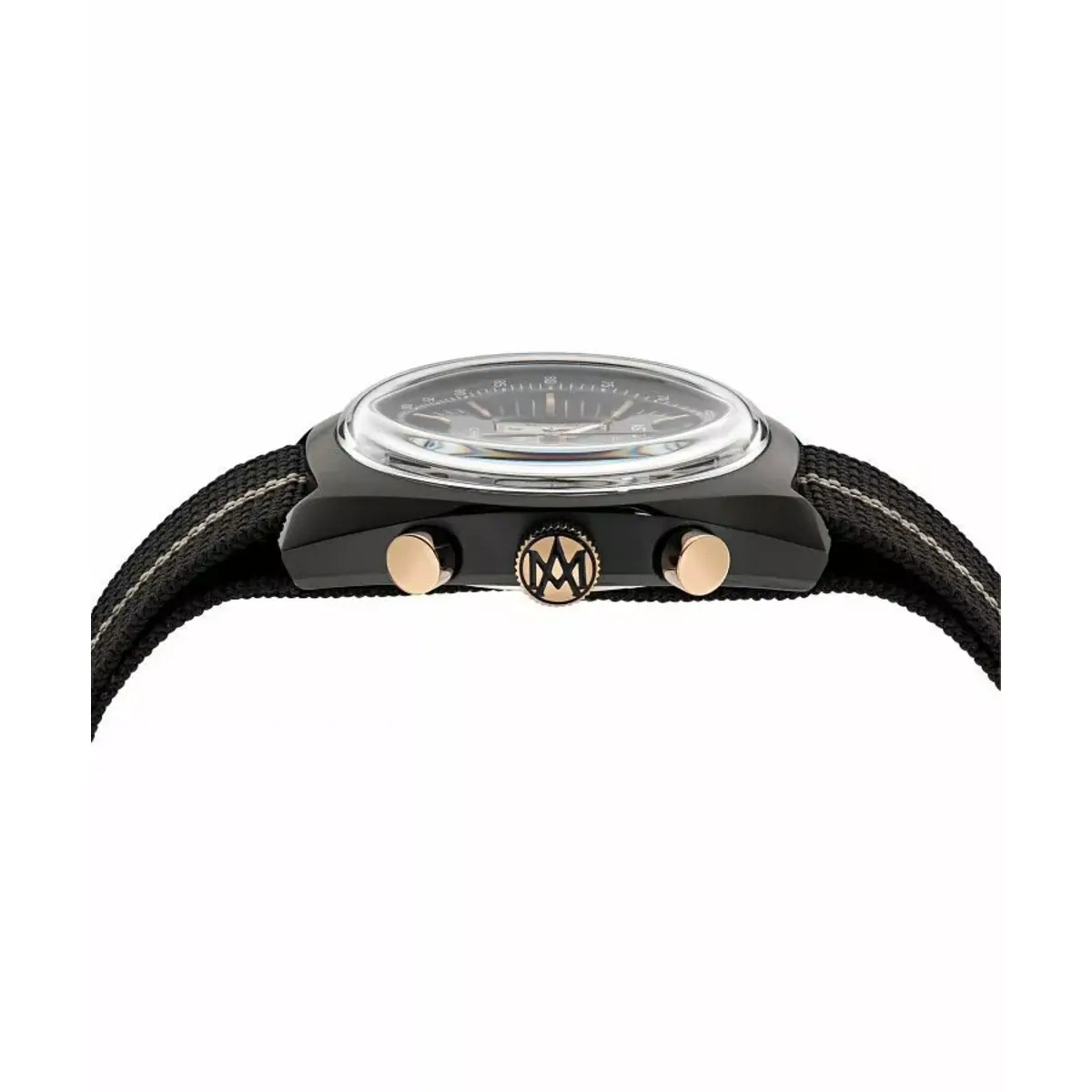 Aston Martin Black Dial Chrono Synthetic Strap Men's Watch MTTS2F504 - Image 4