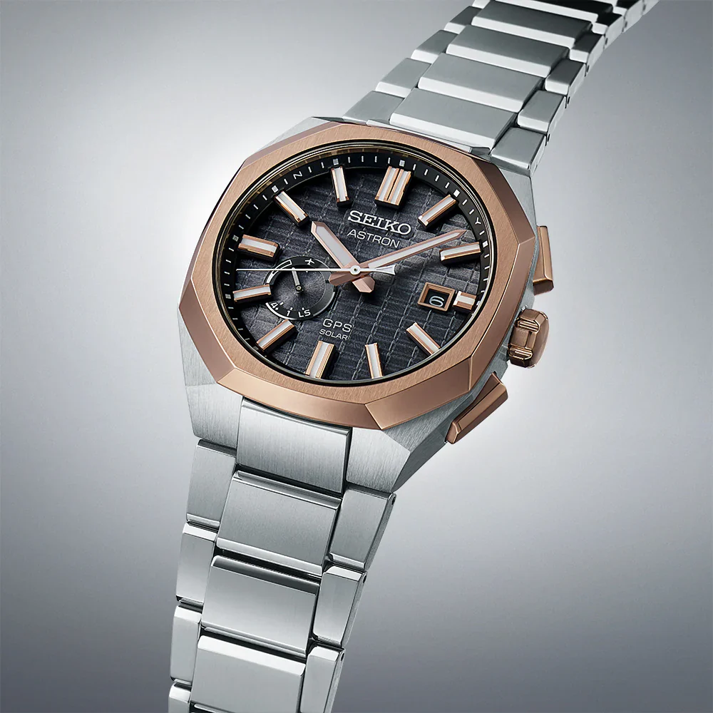 Astron GPS Solar Sapphire Rose Gold Crystal Box Men's Watch - SSJ014J1 - Image 2