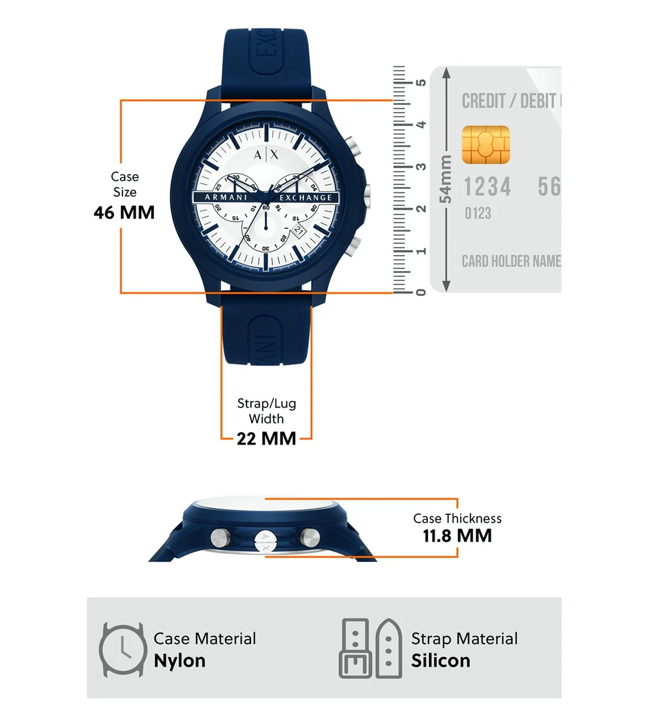 AX2437 | ARMANI EXCHANGE Hampton Chronograph Analog Watch for Men - Image 7
