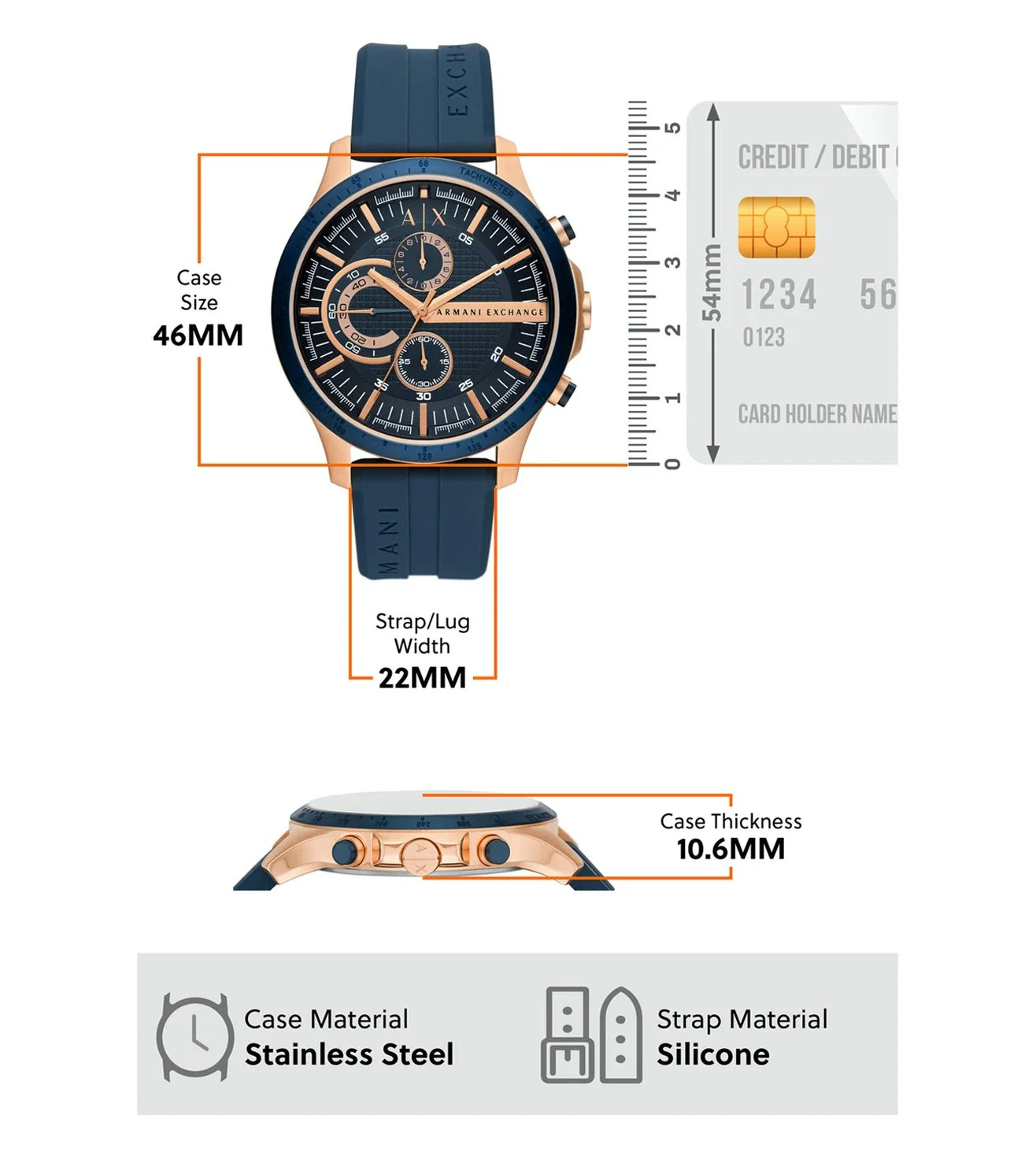 AX2440 | ARMANI EXCHANGE Hampton Chronograph Analog Watch for Men - Image 7