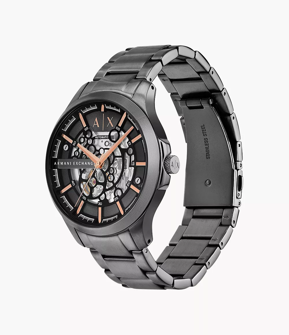 AX2458 Armani Exchange | Automatic Gunmetal Stainless Steel Watch - Image 2