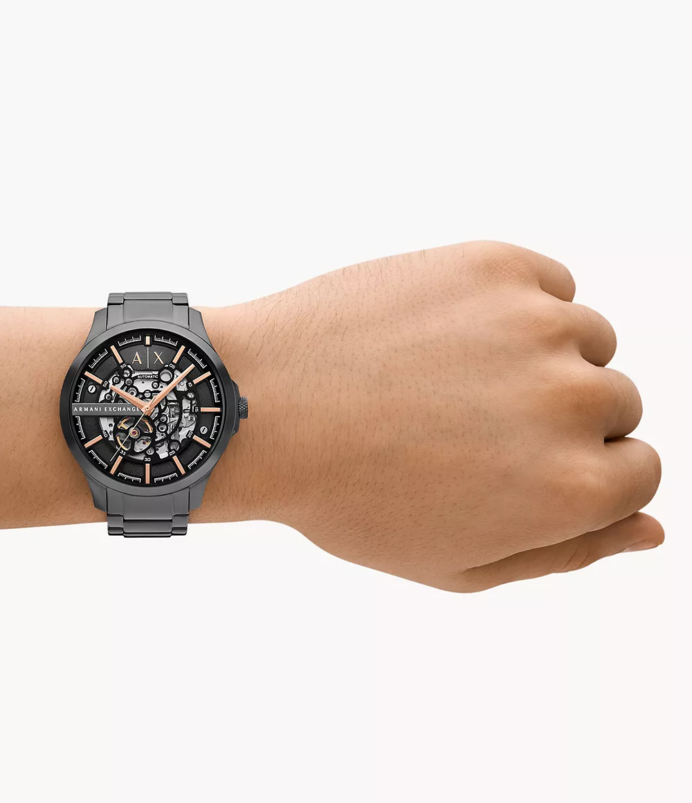 AX2458 Armani Exchange | Automatic Gunmetal Stainless Steel Watch - Image 5