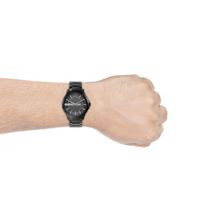 AX7101 | ARMANI EXCHANGE Hampton Black Dial Watch With Bracelet for Men - Gift Set - Image 5