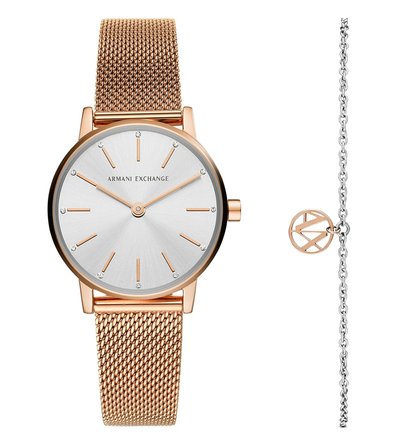 AX7121 | ARMANI EXCHANGE Lola Analog Watch for Women With Chain Bracelet ‌