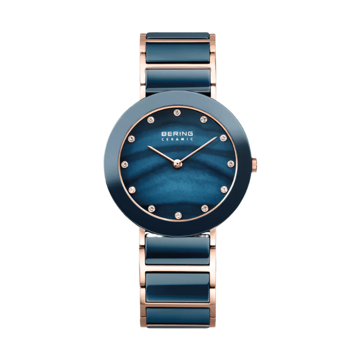 Bering Ceramic Blue Dial Analog Watch For Women 11435-767