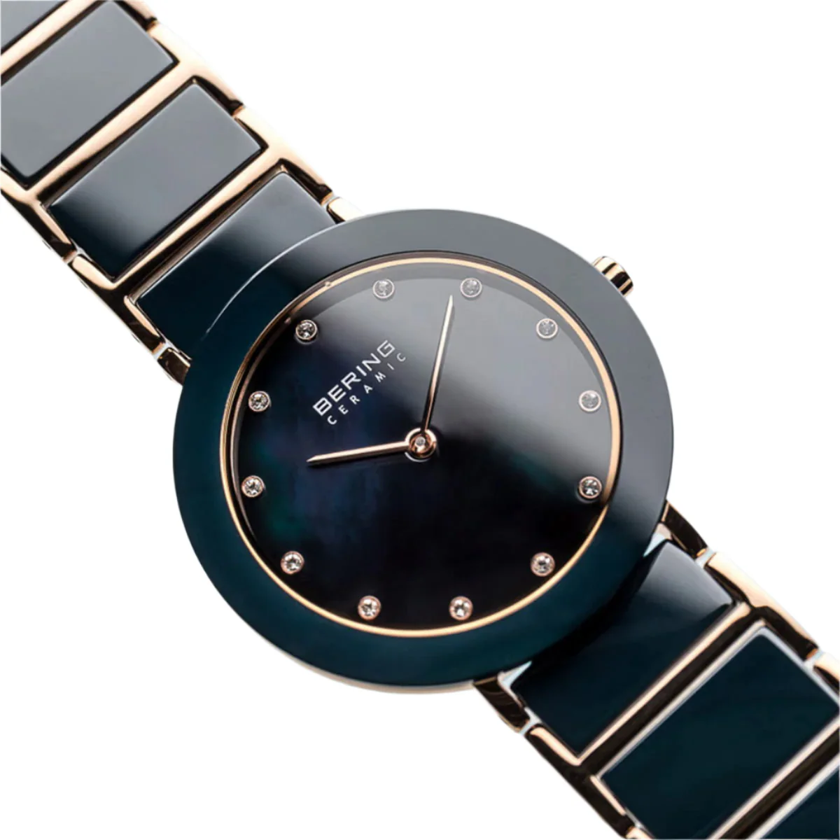 Bering Ceramic Blue Dial Analog Watch For Women 11435-767 - Image 2