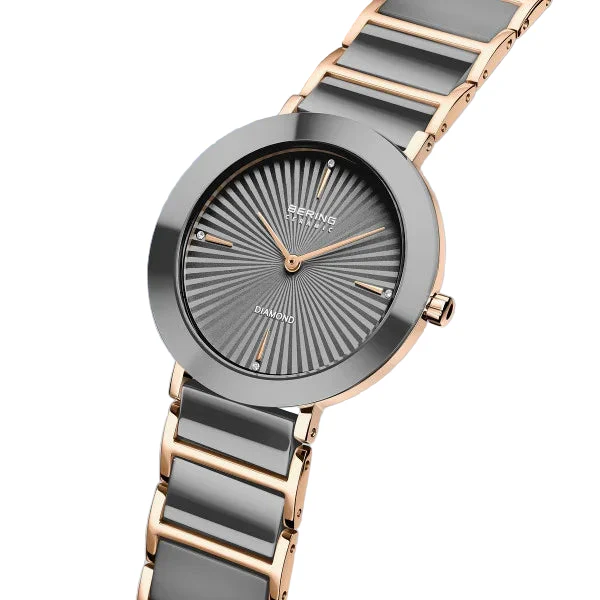 Bering Ceramic grey Round Dial Analog Women's Watch 11435-768 - Image 2