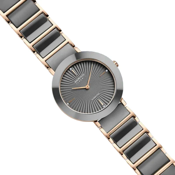 Bering Ceramic grey Round Dial Analog Women's Watch 11435-768 - Image 3