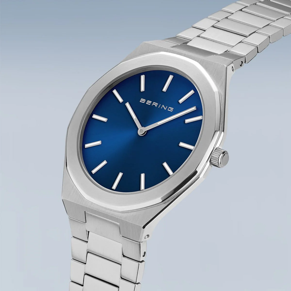 Bering Classic Blue Dial Analog Stainless Steel Watch For Men 19641-707 - Image 2