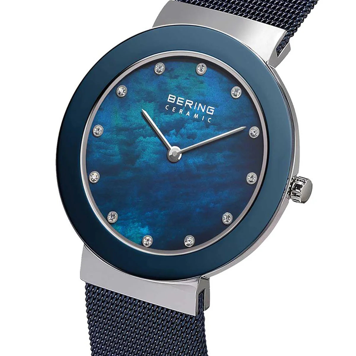 Bering Classic Blue Dial Analog Stainless Steel Women's Watch 11435-387 - Image 2