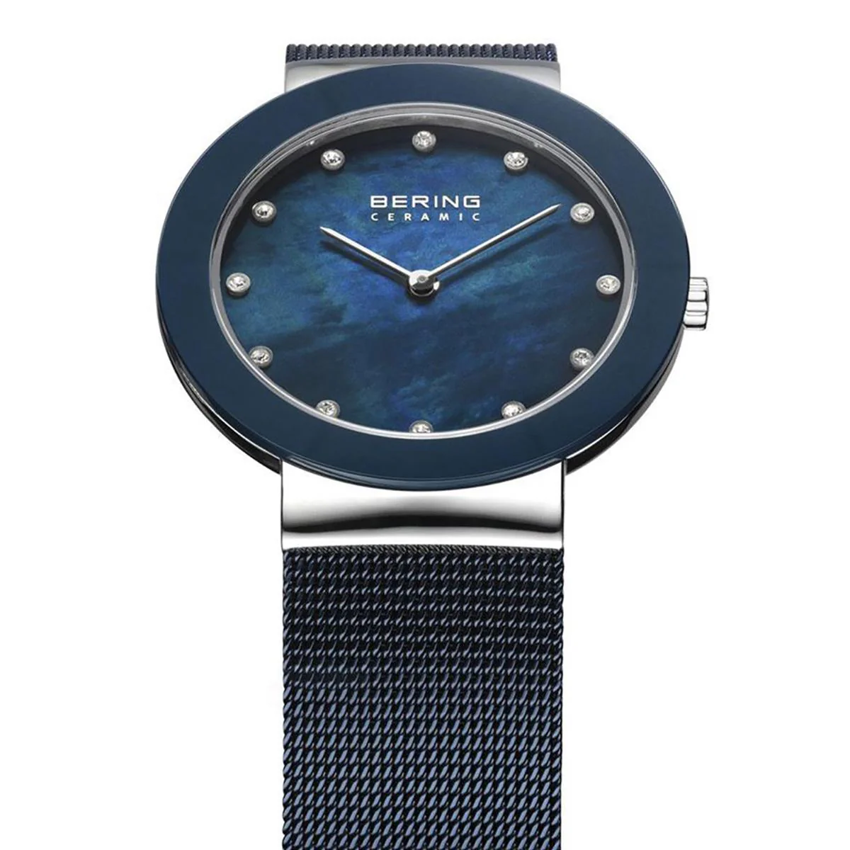 Bering Classic Blue Dial Analog Stainless Steel Women's Watch 11435-387 - Image 3