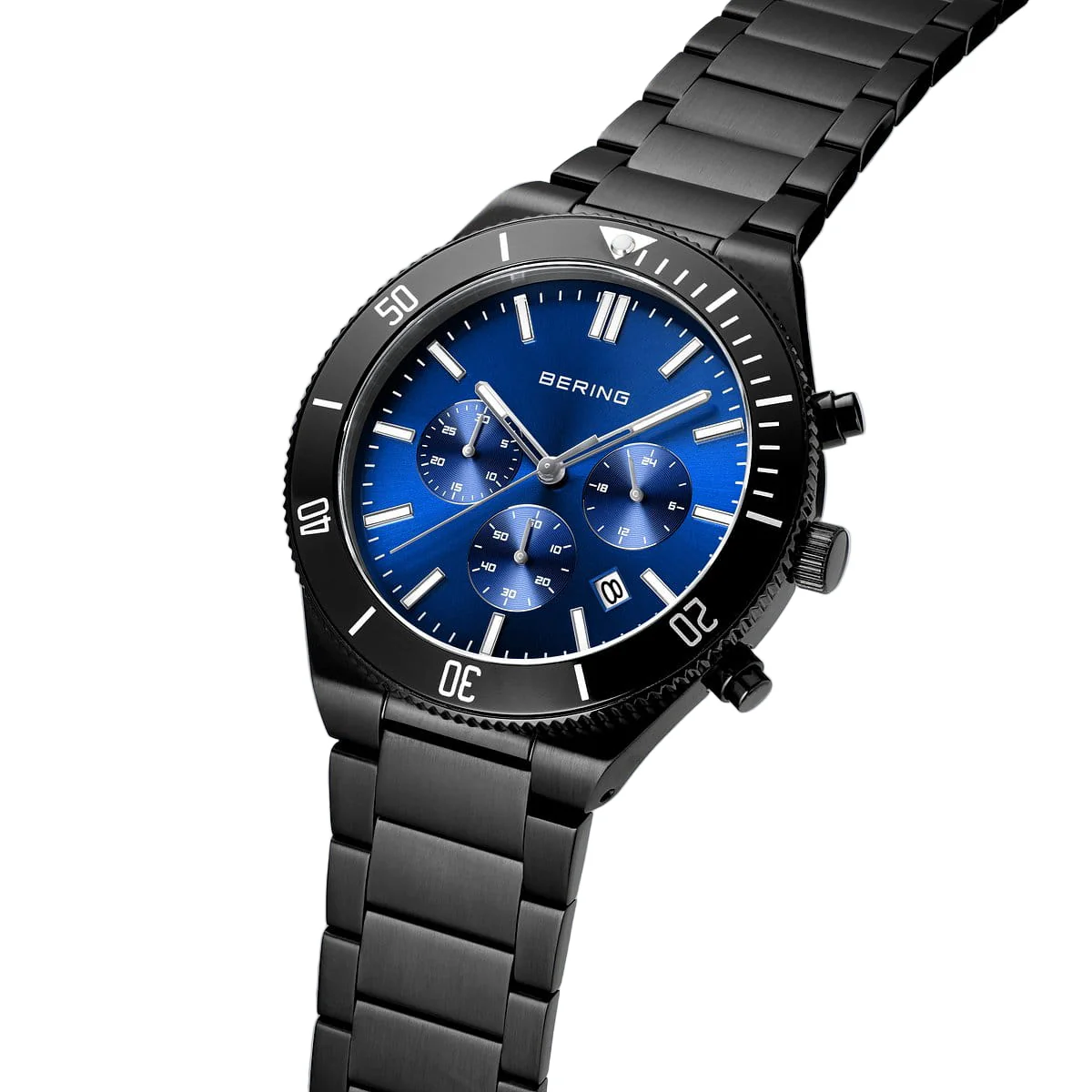 Bering Classic Blue Dial Chronograph Watch For Men 15043-727 - Image 2